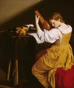 GENTILESCHI, Orazio The Lute Player (mk08) oil